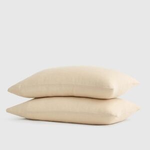 Quince Linen Oat Standard Shams! Set Of 2 (L6)